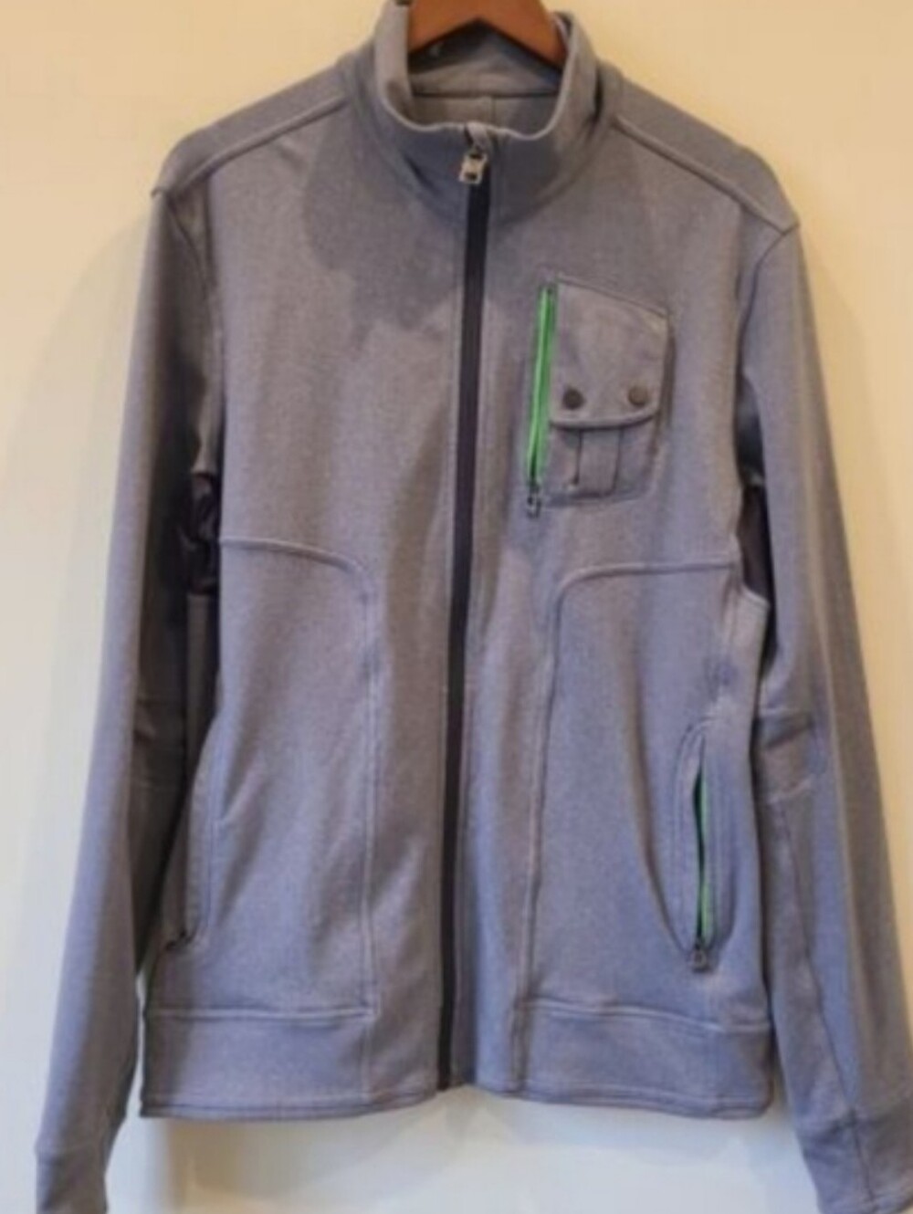 Lululemon Men's Grey Full-Zip Jacket Sweatshirt Knock Out
